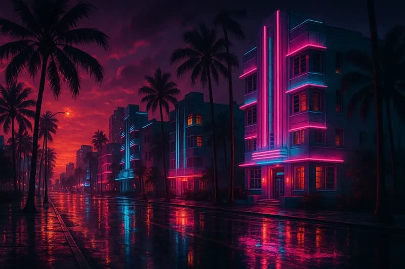 GTA 6 Trailer 2 nyitókép — Vice City neonfényes parti sávja naplementében
