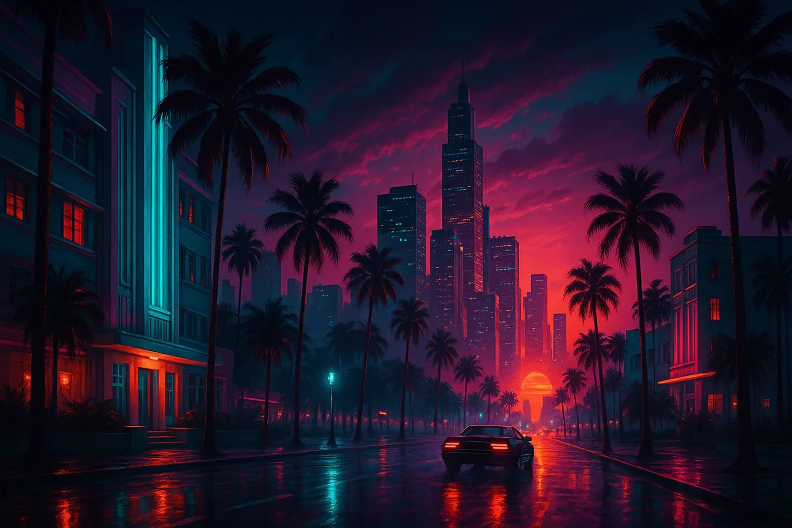 A Leonida Files indulása — neonfényes Vice City hangulatú nyitókép